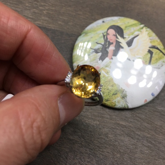 NEW Certified 5CT Natural Citrine S925 Silver Ring - Picture 5 of 17